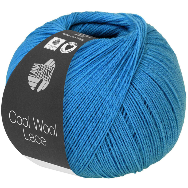 Lana Grossa Cool Wool Lace 54 Topaasinsininen