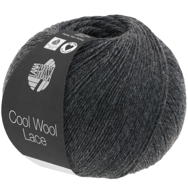 Lana Grossa Cool Wool Lace 25 Antrasiitti