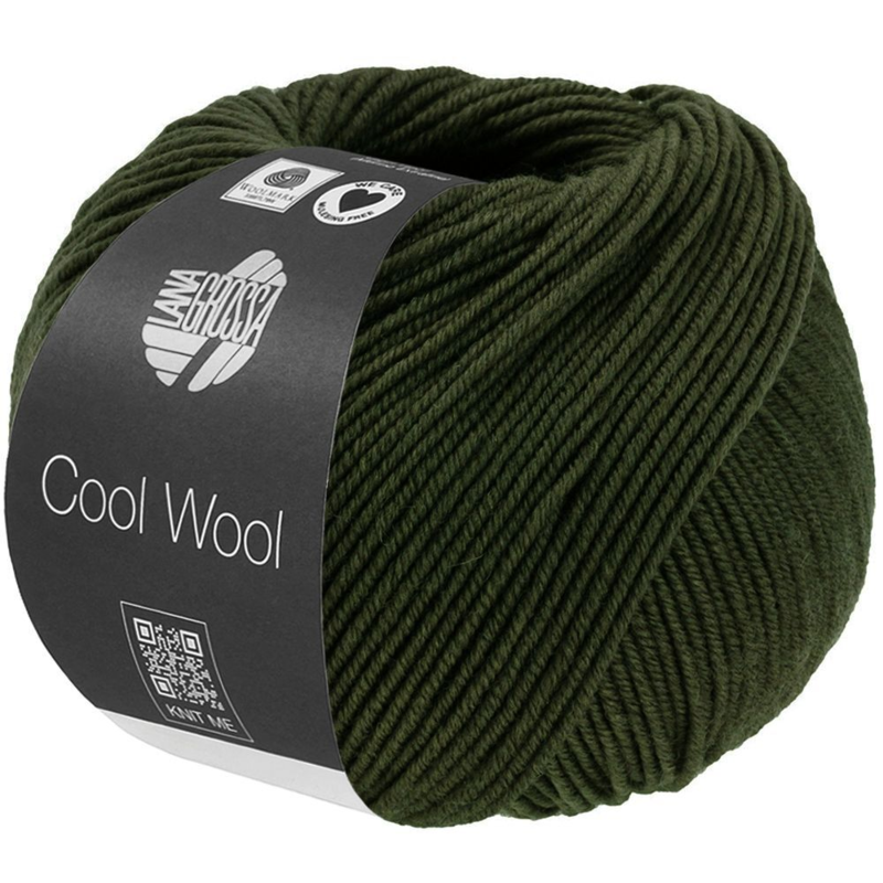 Lana Grossa Cool Wool Mélange 1495 Vadmelinvihreä meleerattu
