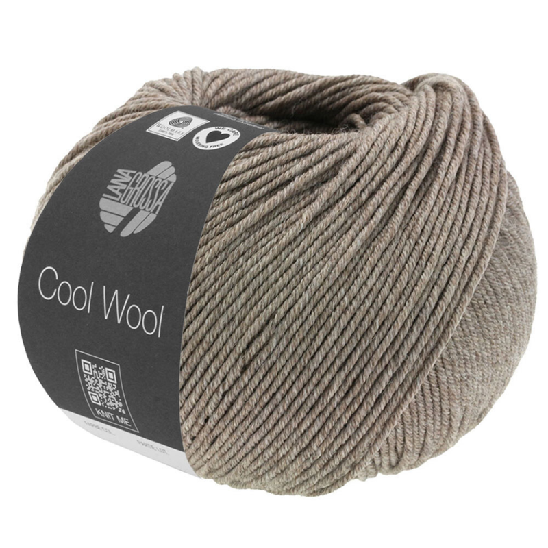 Lana Grossa Cool Wool Mélange 1421 Harmaanruskea meleerattu