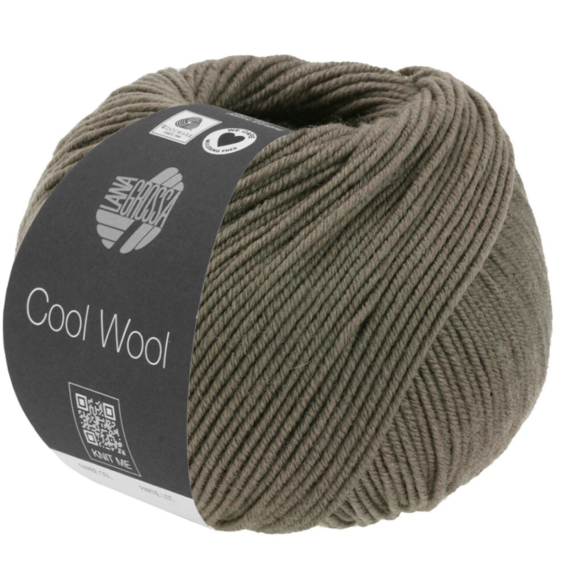 Lana Grossa Cool Wool Mélange 1422 Tummanruskea meleerattu