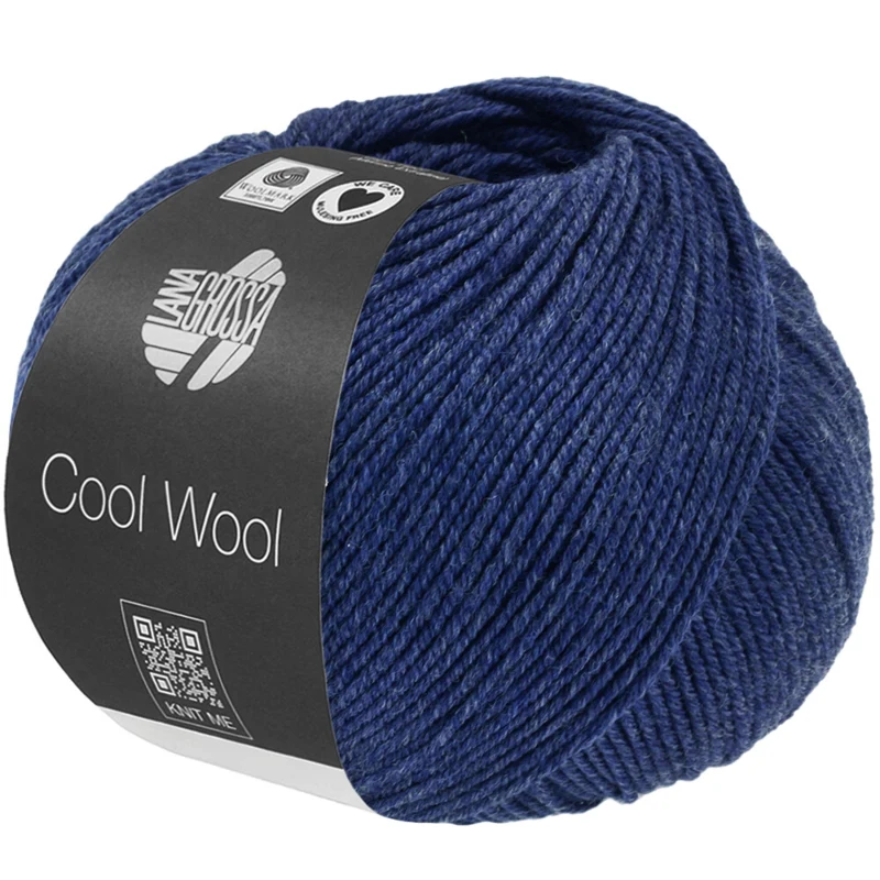 Lana Grossa Cool Wool Mélange 1504 Tummansininen meleerattu