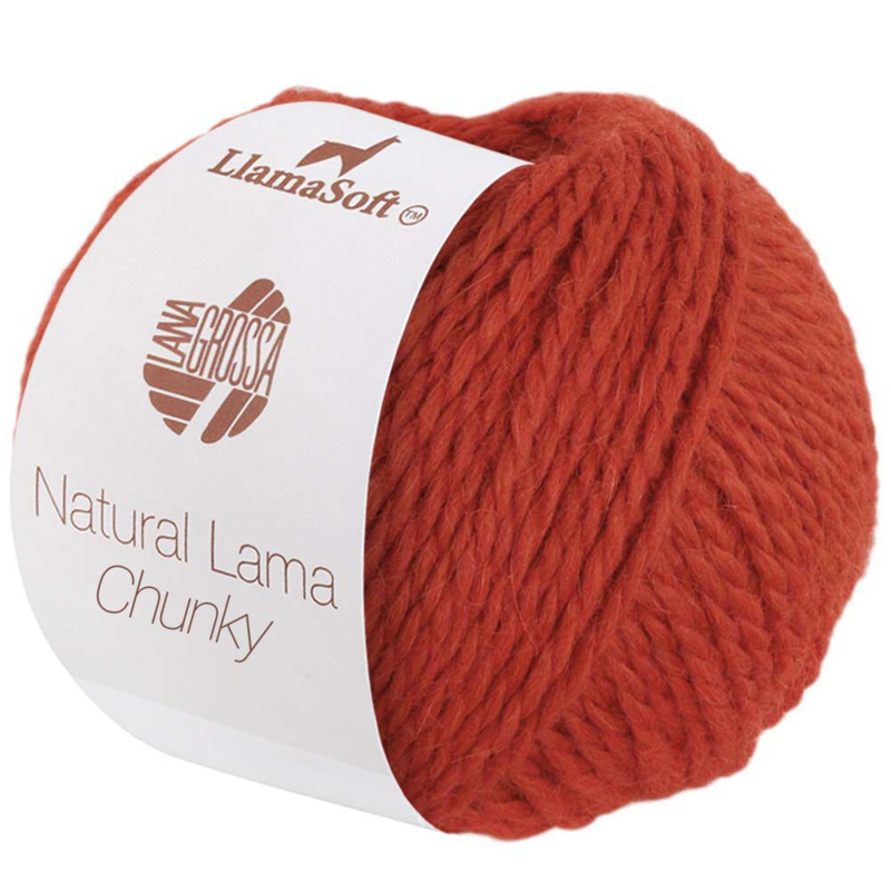 Natural Lama Chunky 04 Ruosteenoranssi