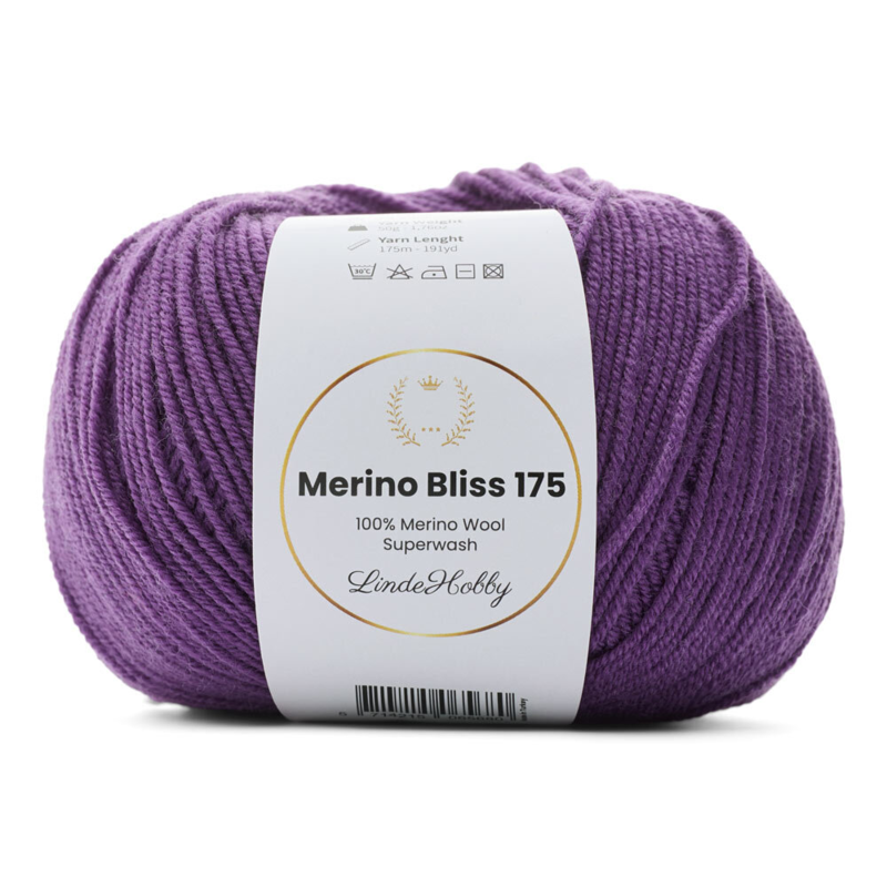 LindeHobby Merino Bliss 175 33 Violettiunelma