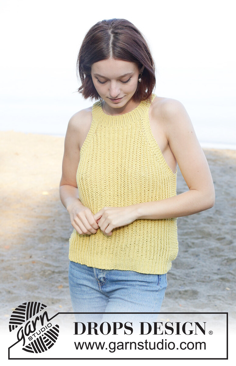 258-19 Sunbeam Shine Top by DROPS Design