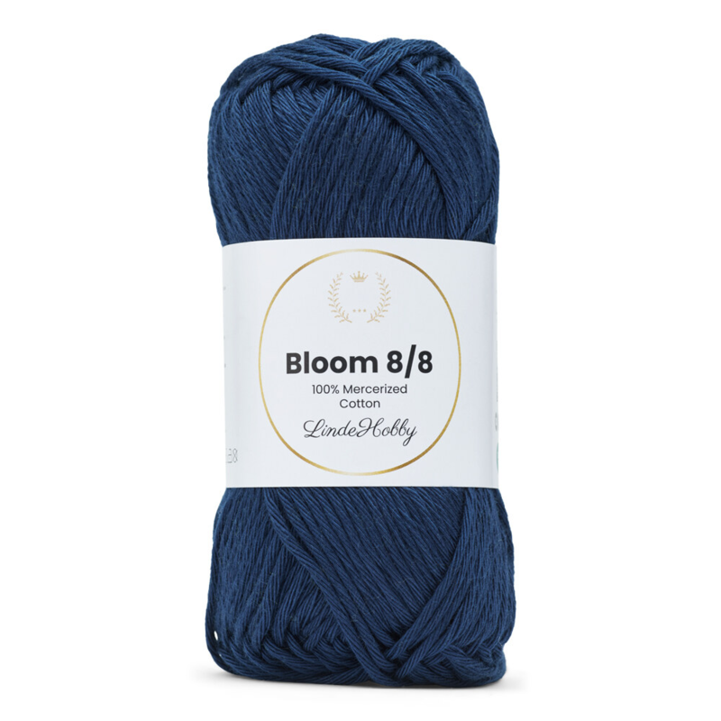 LindeHobby Bloom 8/8 Mercerized Cotton 17 Laivastonsinien