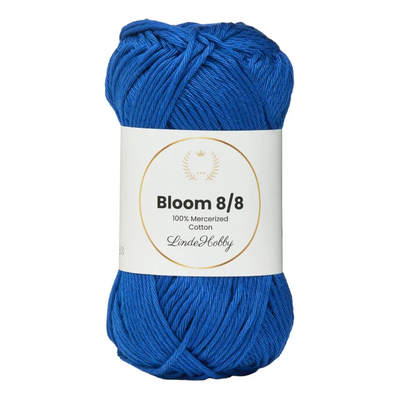 LindeHobby Bloom 8/8 Mercerized Cotton 35 Kuninkaansininen