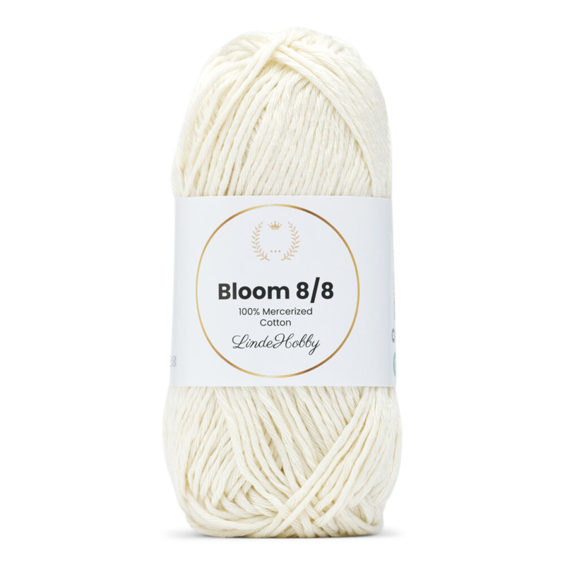 LindeHobby Bloom 8/8 Mercerized Cotton 30 Luonnovalkoinen