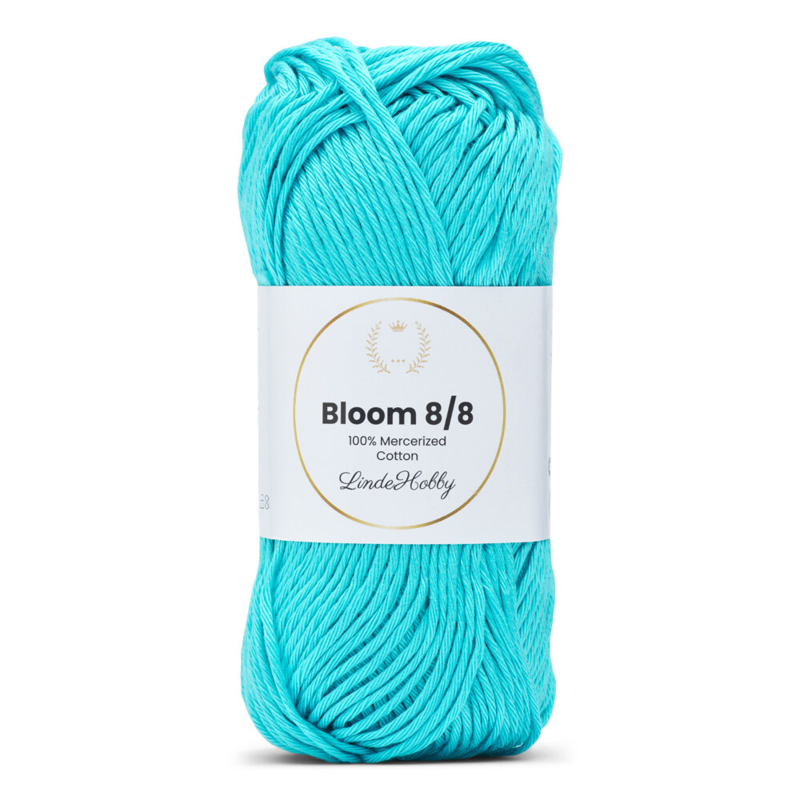 LindeHobby Bloom 8/8 Mercerized Cotton 15 Turkoosi