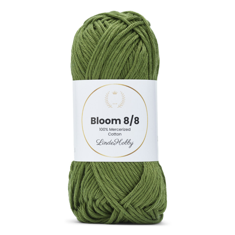 LindeHobby Bloom 8/8 Mercerized Cotton 20 Oliivinvihreä