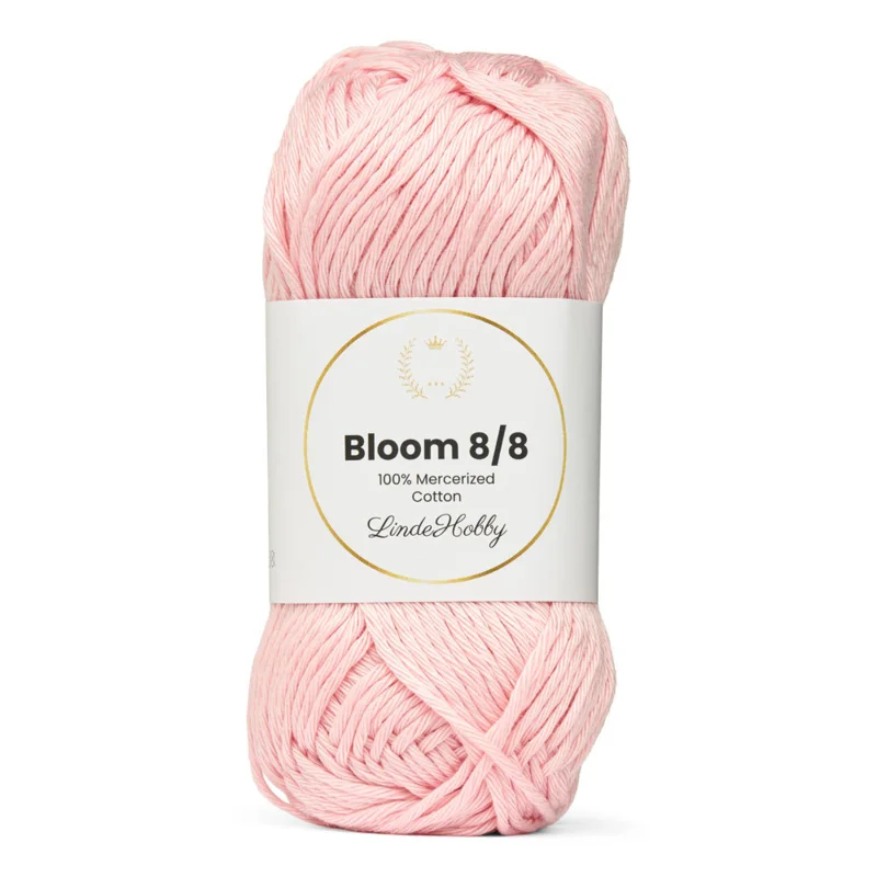 LindeHobby Bloom 8/8 Mercerized Cotton 09 Vaaleanpunainen