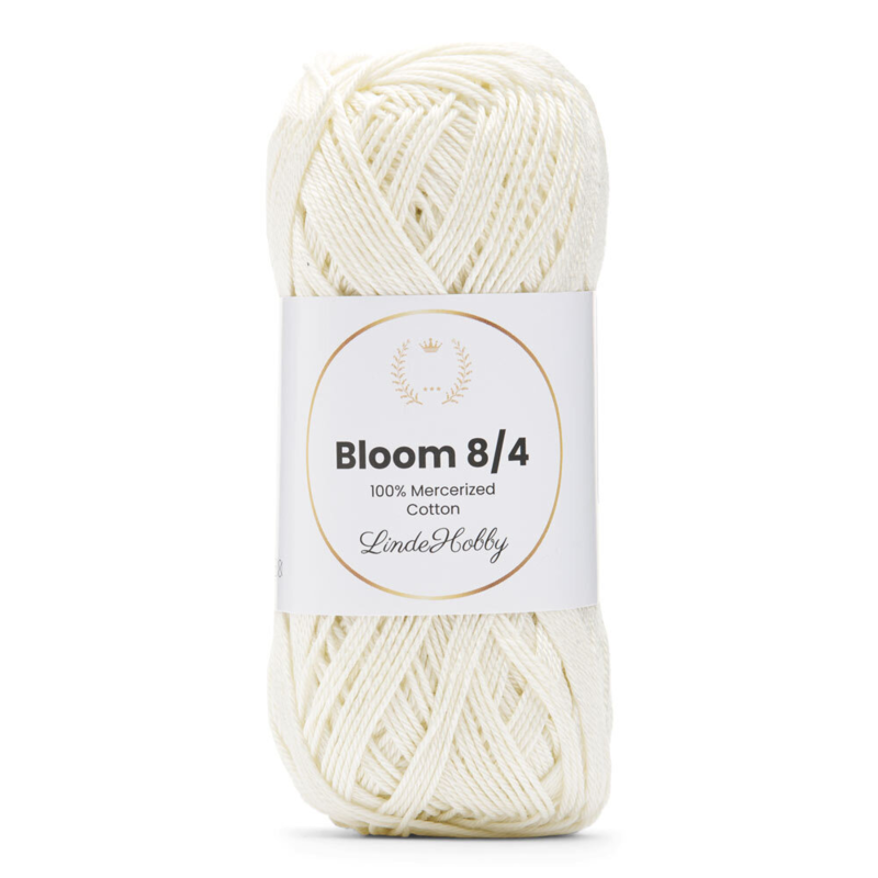 LindeHobby Bloom 8/4 Mercerized Cotton 30 Luonnovalkoinen