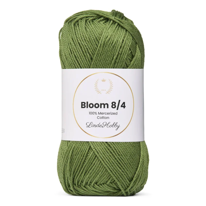 LindeHobby Bloom 8/4 Mercerized Cotton 20 Oliivinvihreä