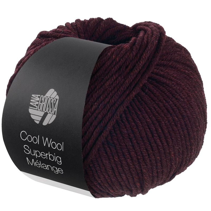 Lana Grossa Cool Wool Superbig 203 Viininpunainen meleerattu