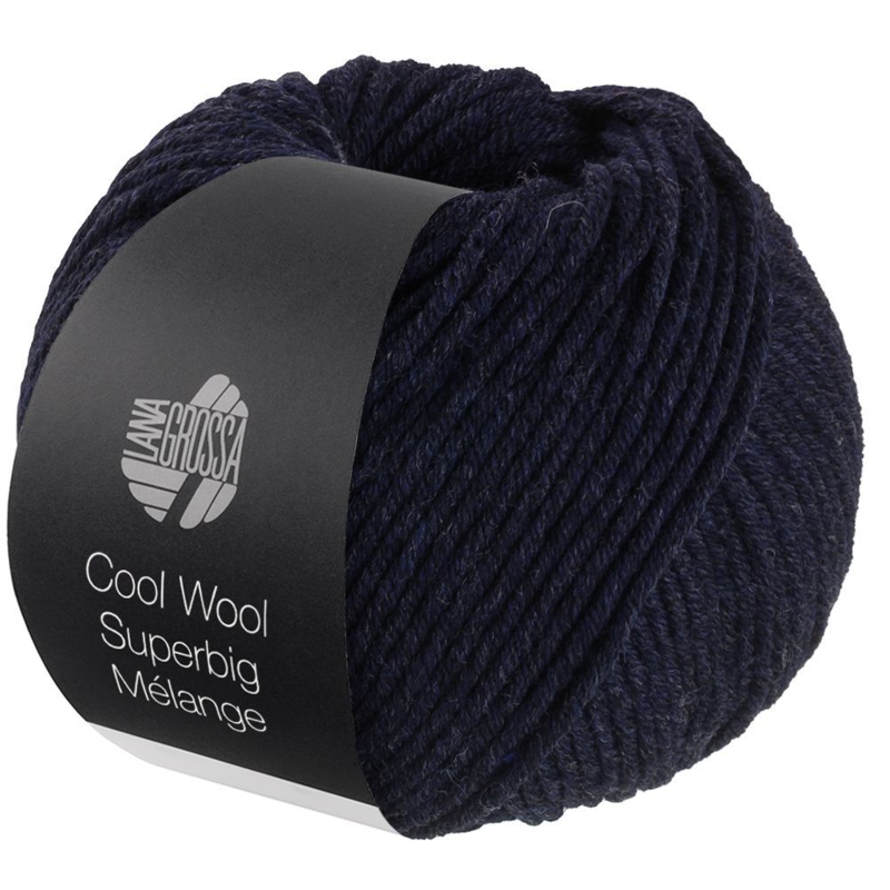 Lana Grossa Cool Wool Superbig 209 Yönsininen meleerattu
