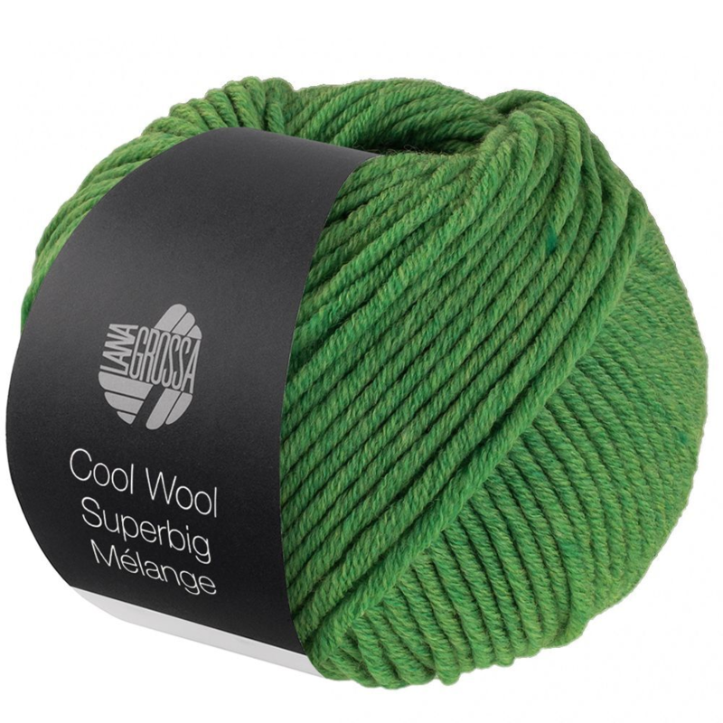 Lana Grossa Cool Wool Superbig 211 Vihreä meleerattu