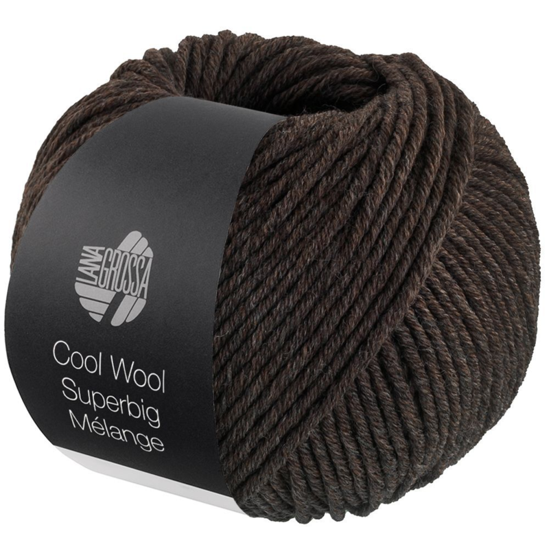 Lana Grossa Cool Wool Superbig 219 Harmaanruskea meleerattu