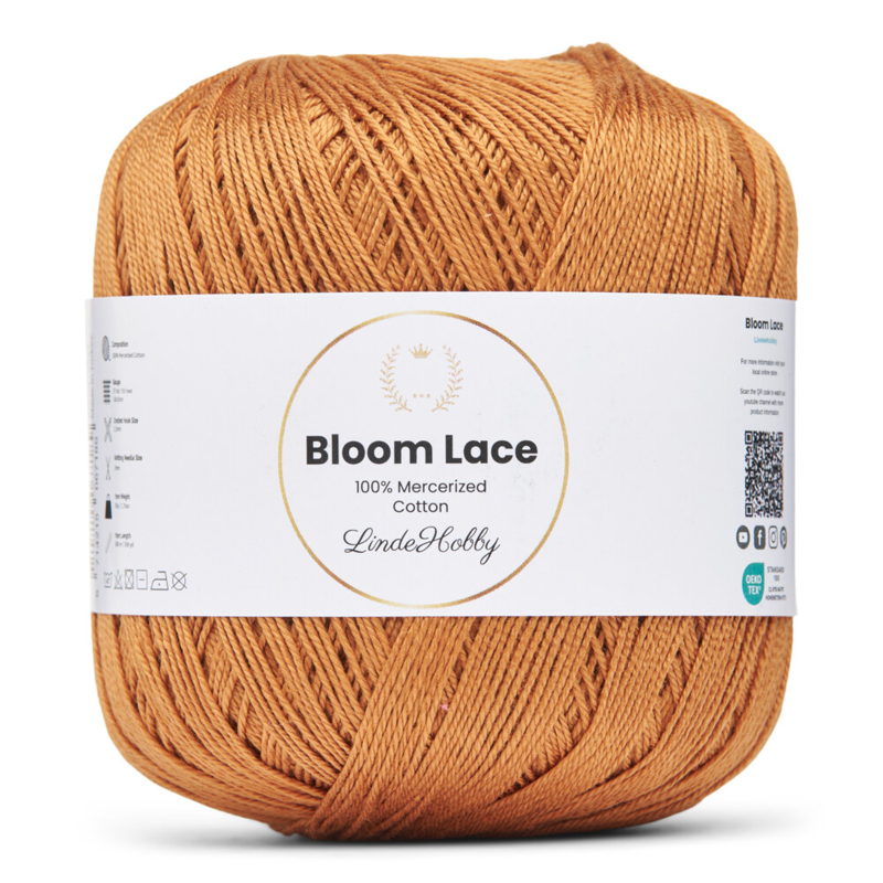 LindeHobby Bloom Lace Mercerized Cotton 07 Pronssi