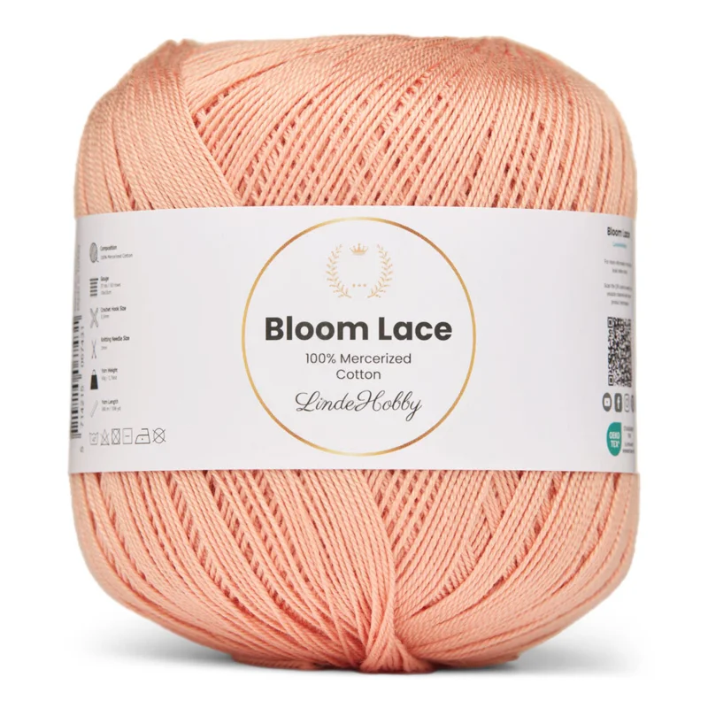 LindeHobby Bloom Lace Mercerized Cotton 32 Aprikoosi
