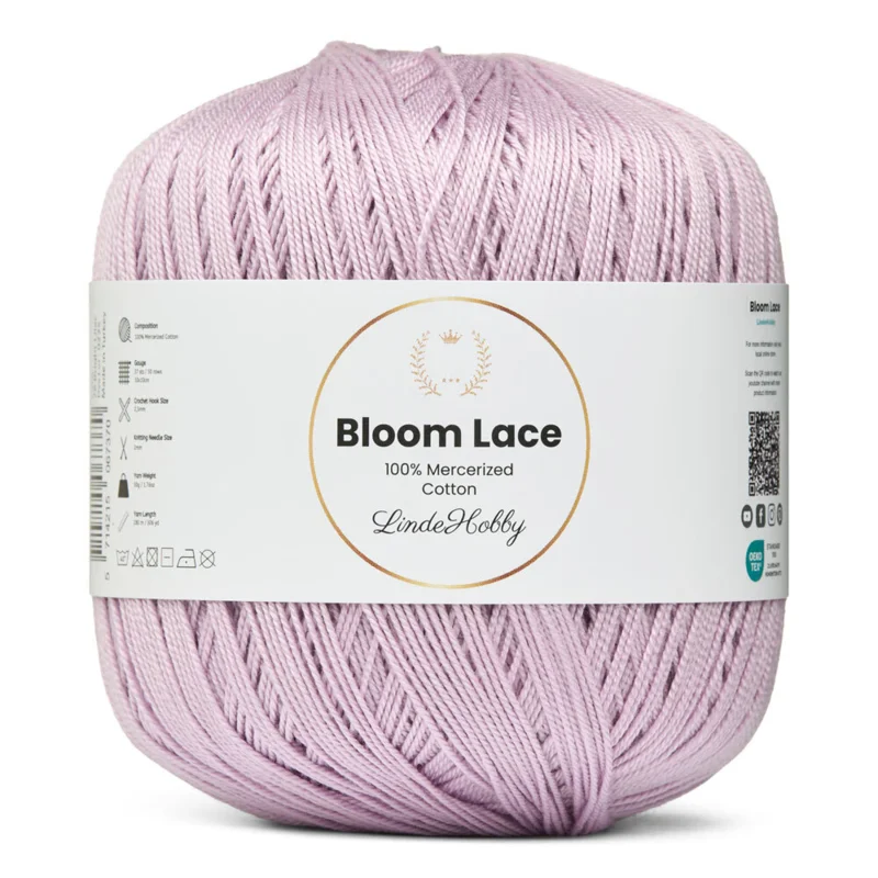 LindeHobby Bloom Lace Mercerized Cotton 26 Kirkas lila