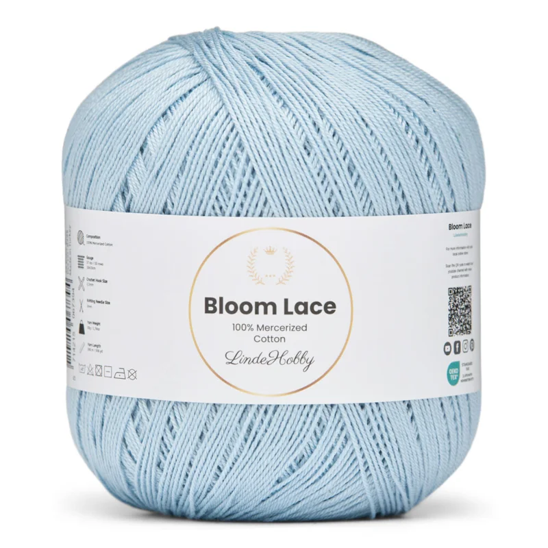 LindeHobby Bloom Lace Mercerized Cotton 28 Vauvansininen