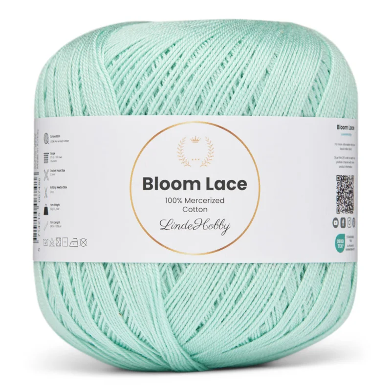 LindeHobby Bloom Lace Mercerized Cotton 37 Pastelliminttu