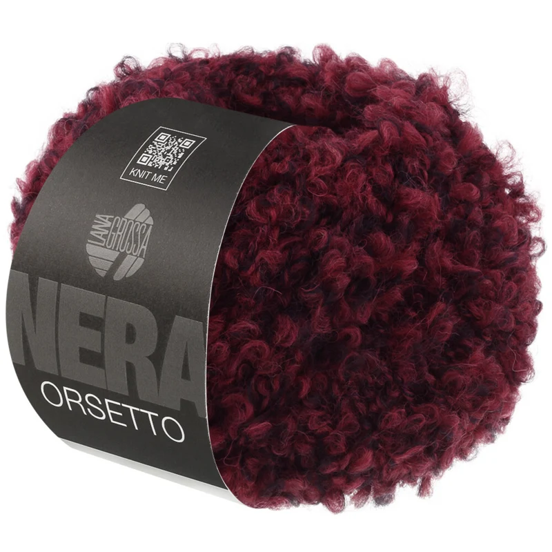 Lana Grossa Orsetto 102 Burgundi/Musta