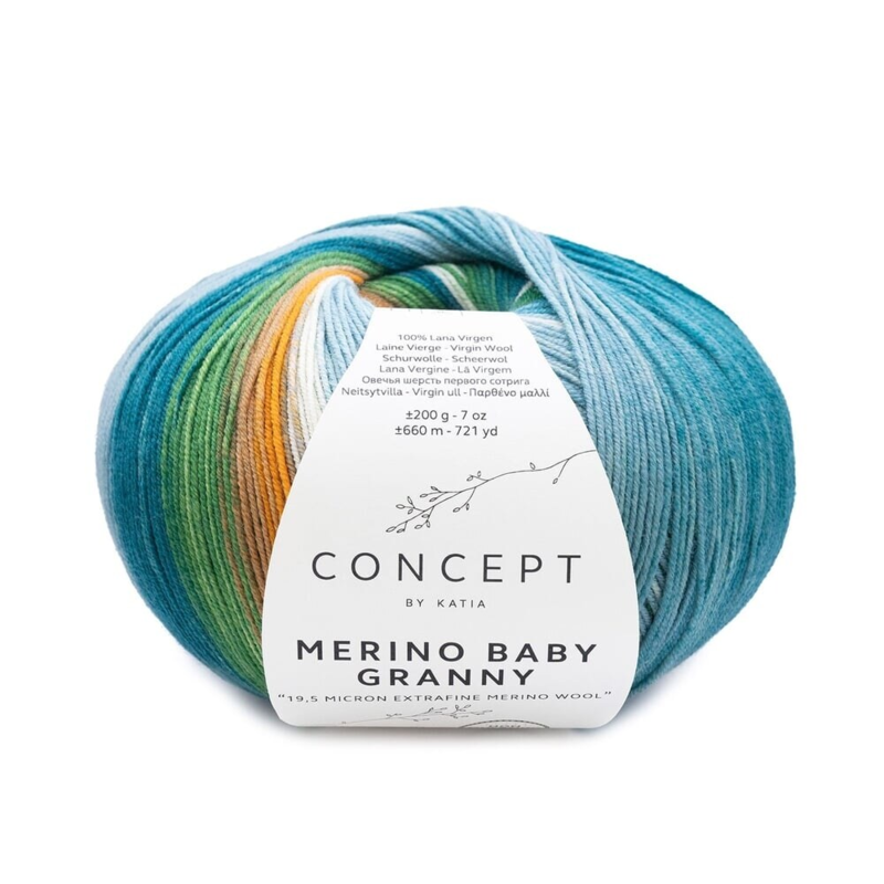 Katia Concept Merino Baby Granny 504 Petroli-ruskea-kiviharmaa