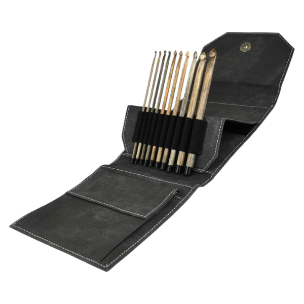 LYKKE Virkkuukoukkusetti Driftwood, Harmaa, 15 cm