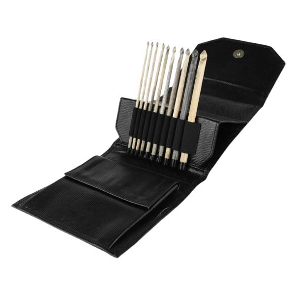 LYKKE Driftwood Virkkuukoukkusetti, Musta, 15 cm