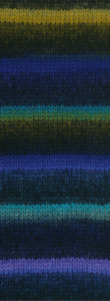 Lana Grossa Bomba 06 Pullo-/opaali vihreä/munakoiso/yönsininen/tumma-/petroolinsininen