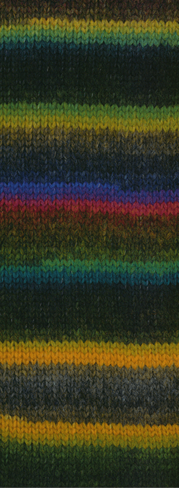 Lana Grossa Bomba 04 Ruoste/tummapetrooli/-oliivi/valkoinen-/harmaanvihreä/violetti/karhunvatukka/harmaankeltainen