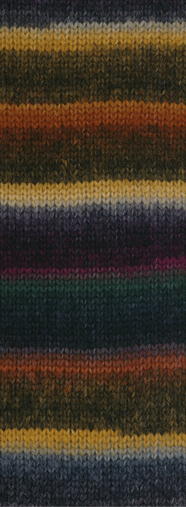 Lana Grossa Bomba 09 Nougat/mokka/karhunvatukka/mustansininen/harmaalila/harmaanoliivi/antrasiitti