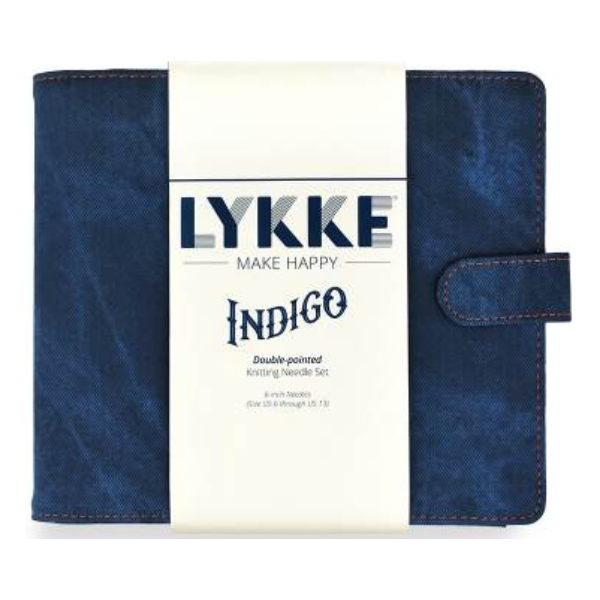 LYKKE Sukkapuikkosetti Indigo, Azurinsininen, 15 cm (4.00-9.00 mm)