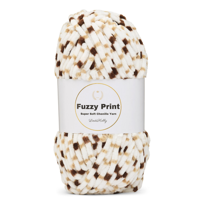 LindeHobby Fuzzy Chenille Print 02 Aamukahvi
