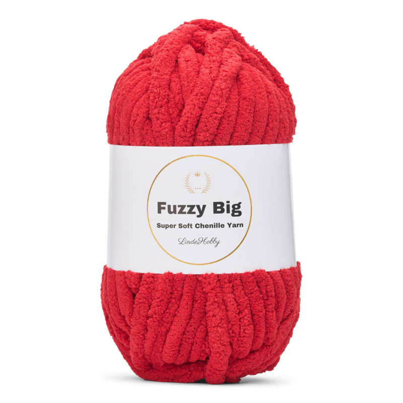 LindeHobby Fuzzy Chenille BIG 27 Rubiini