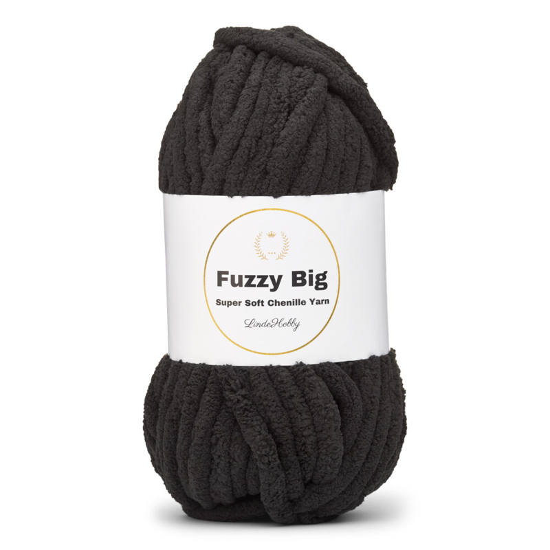 LindeHobby Fuzzy Chenille BIG 02 Musta