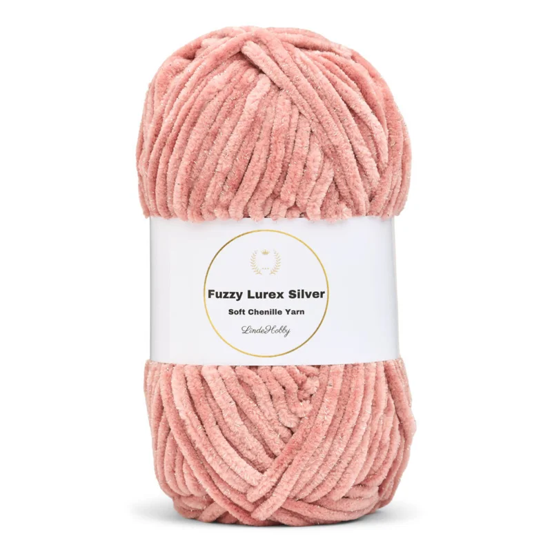 LindeHobby Fuzzy Chenille Silver Lurex 39 Puuteri