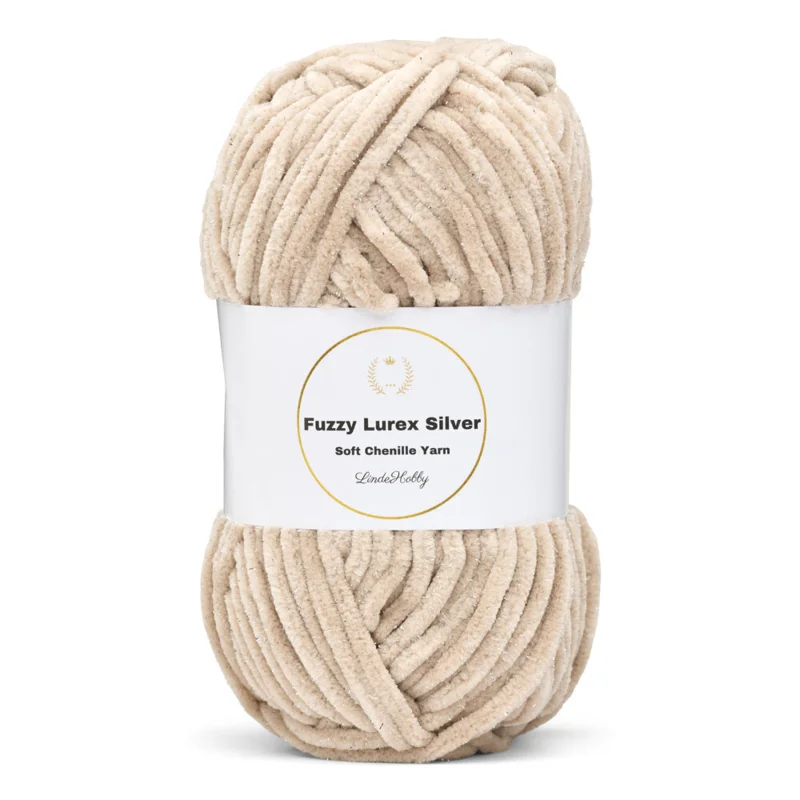 LindeHobby Fuzzy Chenille Silver Lurex 43 Karua