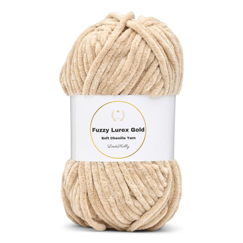 LindeHobby Fuzzy Chenille Gold Lurex 43 Kaura