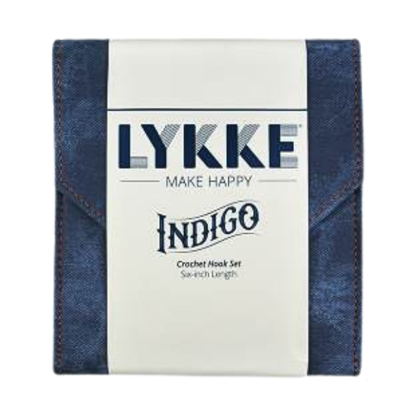 LYKKE Virkkuukoukkusetti Indigo, Sininen, 15 cm