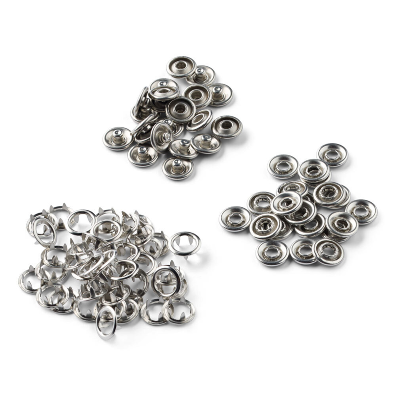 LindeHobby Painonapit, 20 kpl, 9.5 mm Ruostumaton teräs