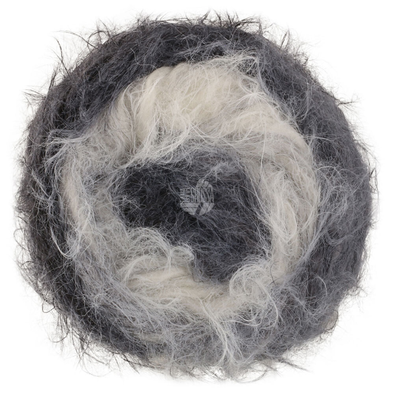 Lana Grossa Basta Mista 109 Valkoinen/Vaaleanharmaa/Keskiharmaa/Tummanharmaa/Antrasiitti