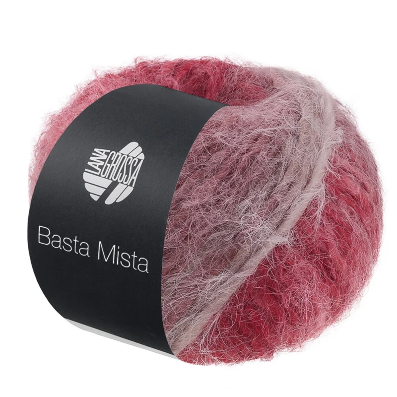 Lana Grossa Basta Mista 119 Burgundi/viininpunainen/harmaanpunainen/taupe/harmaanbeige