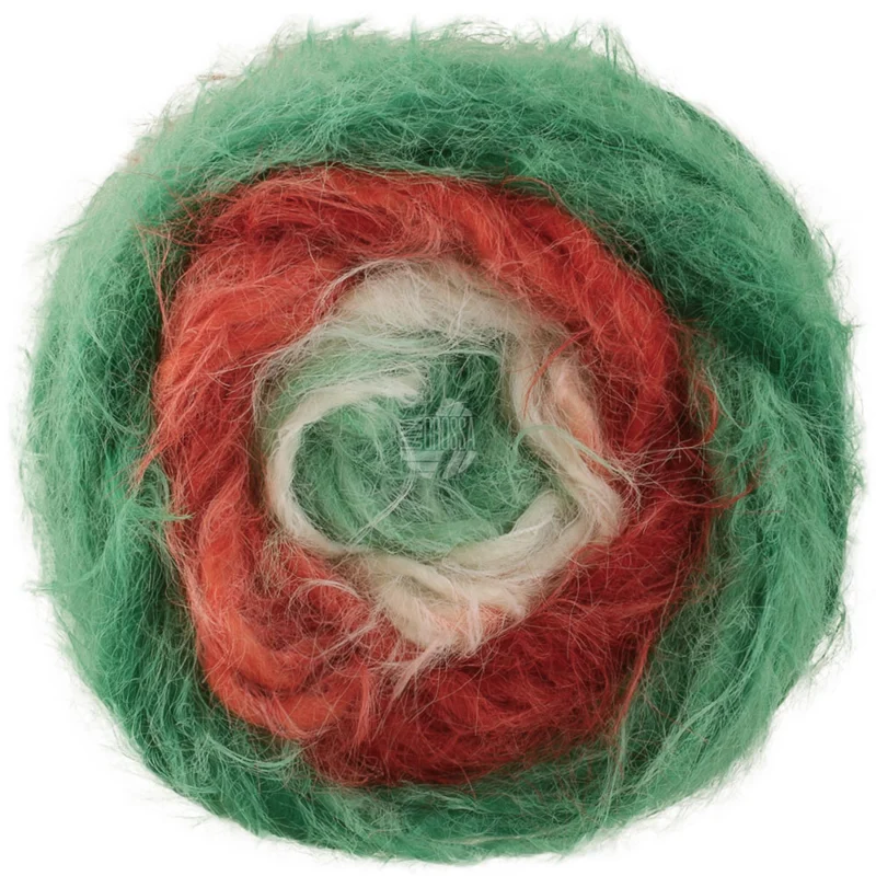 Lana Grossa Basta Mista 799 Vihreä/Valkoinen/Punainen