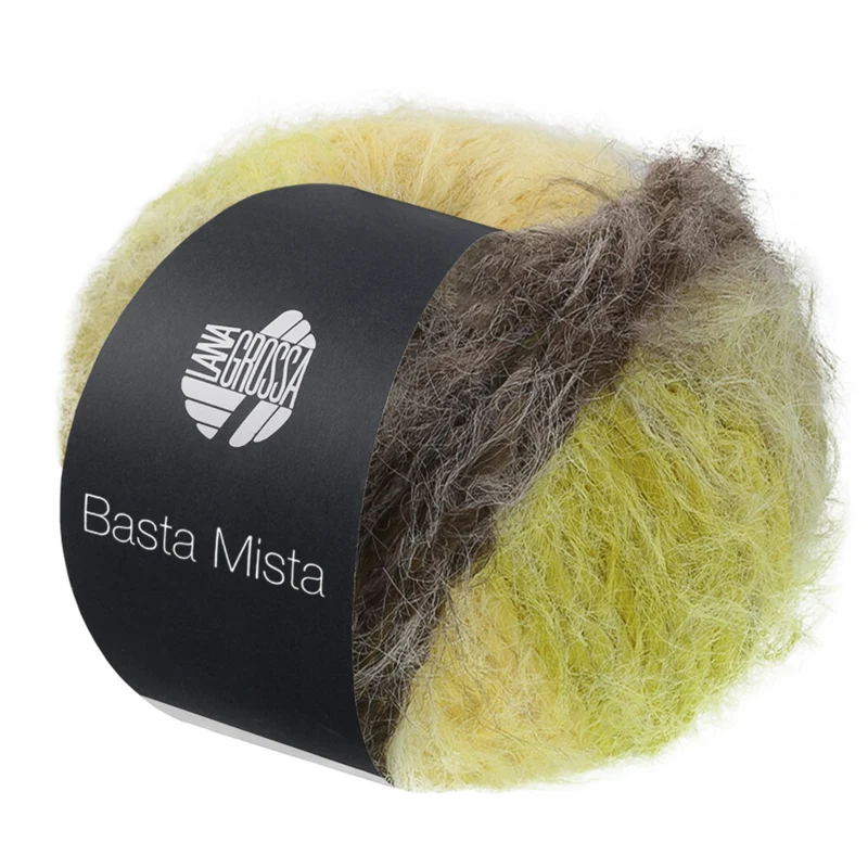 Lana Grossa Basta Mista 117 Harmaanruskea/taupe/keltainen/vaaleankeltainen/vaalea oliivinvihreä