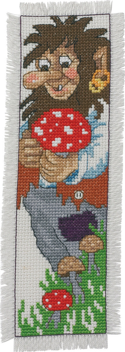 Kirjontasarja Peikkoisä kirjanmerkki 7 x 22 cm