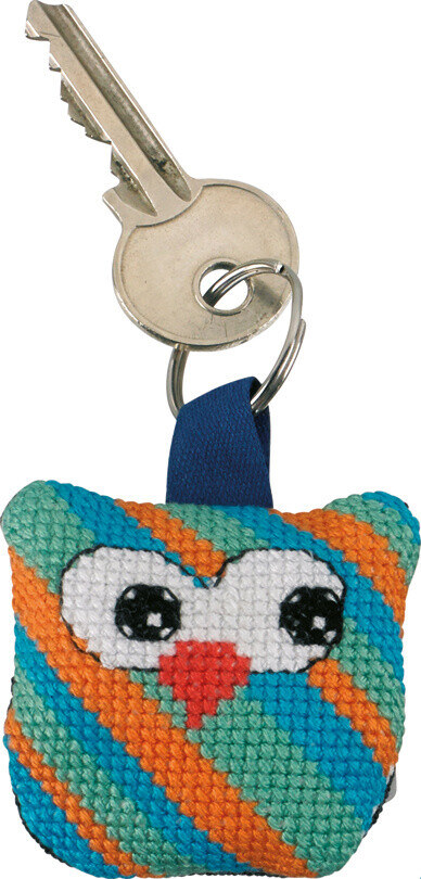 Kirjontapaketti Pöllö vinoraidoilla 5 x 5 cm