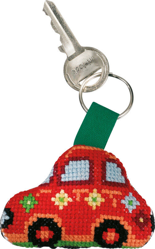 Kirjontasarja Punainen Fiat 7 x 5 cm