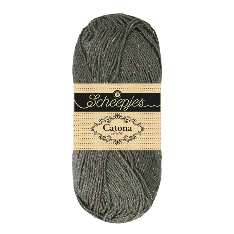 Scheepjes Catona Shine 242-R Metal Grey - Rainbow